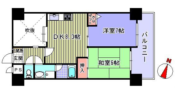 Floor plan. 2DK, Price 11.3 million yen, It is recommended for your couples and single people in the occupied area 47.88 sq m 2DK!
