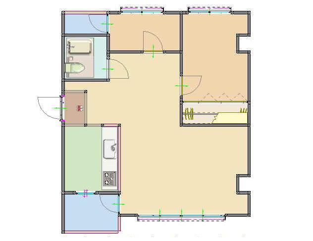 Floor plan. 2LDK, Price 3.5 million yen, Occupied area 59.06 sq m , Balcony area 8 sq m