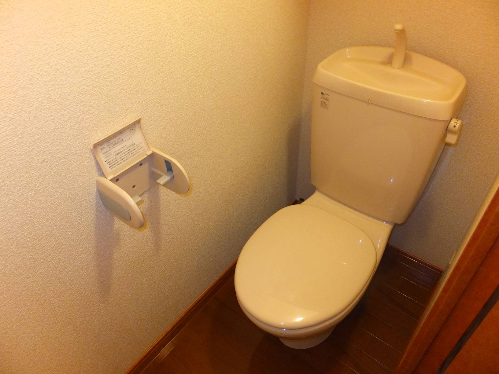 Toilet. Separate space with the bath