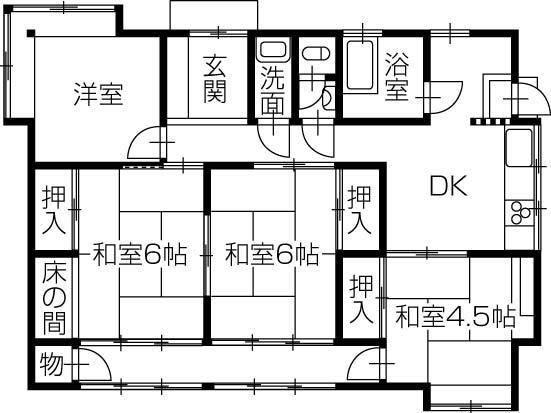 Floor plan. 24,700,000 yen, 4DK, Land area 330.57 sq m , Building area 80.29 sq m