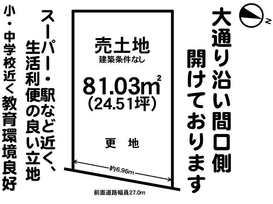 Compartment figure. Land price 17,157,000 yen, Land area 81.03 sq m local land photo