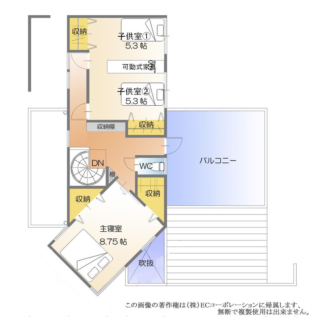 Building plan example (floor plan). Building plan example 2F Floor (Building price 27 million area 180.74m2)