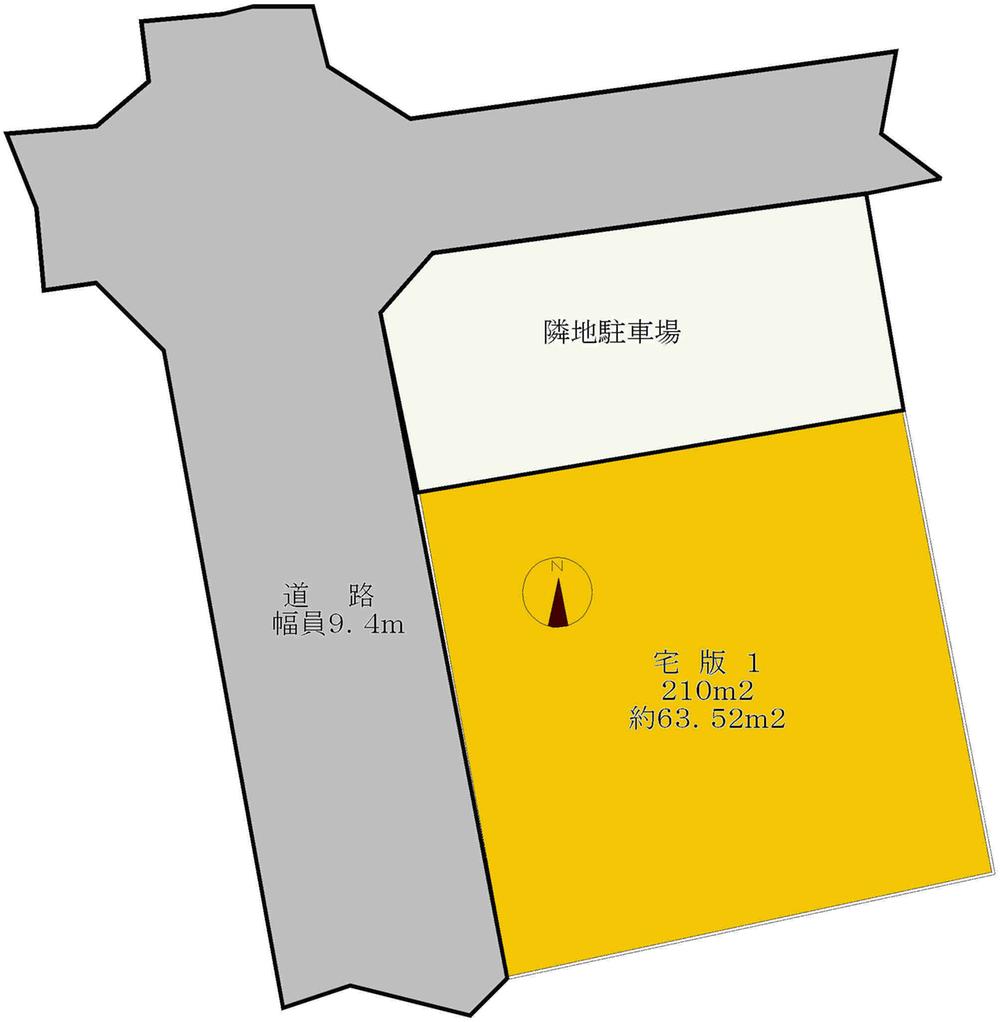 Compartment figure. Land price 3.9 million yen, Land area 210 sq m
