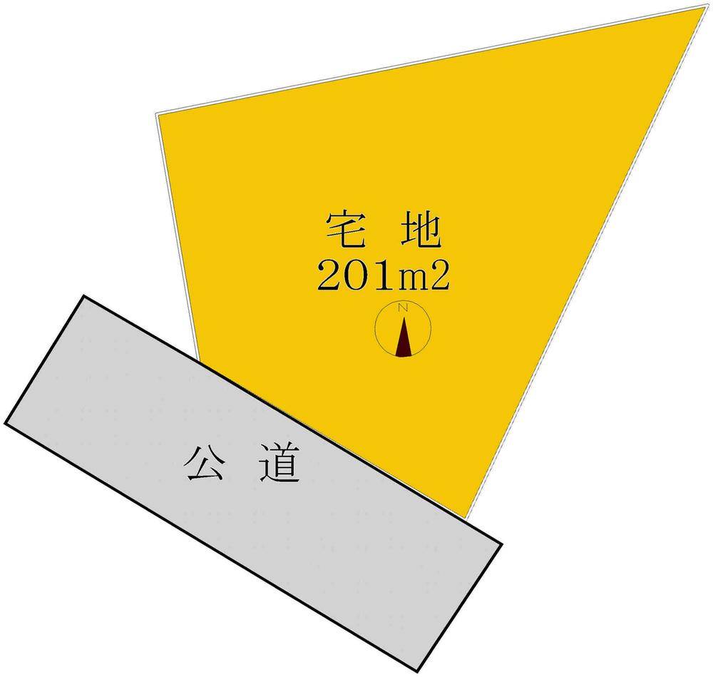 Compartment figure. Land price 5.5 million yen, Land area 201 sq m