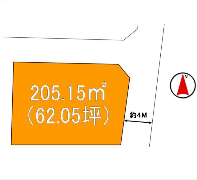 Compartment figure. Land price 4.5 million yen, Land area 205.15 sq m