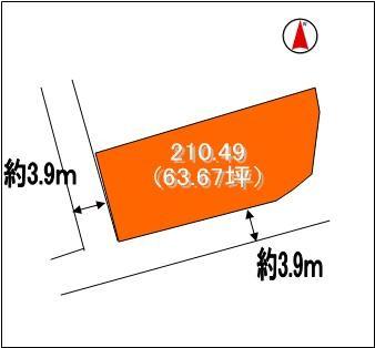 Compartment figure. Land price 3.25 million yen, Land area 210.49 sq m