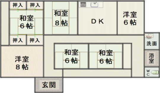 Floor plan. 8.8 million yen, 6DK, Land area 959.08 sq m , Building area 130.87 sq m
