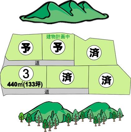 Compartment figure. Land price 4.5 million yen, Land area 440 sq m