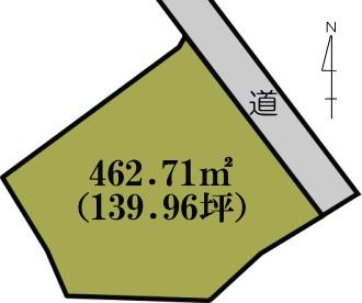 Compartment figure. Land price 6.3 million yen, Land area 462.71 sq m