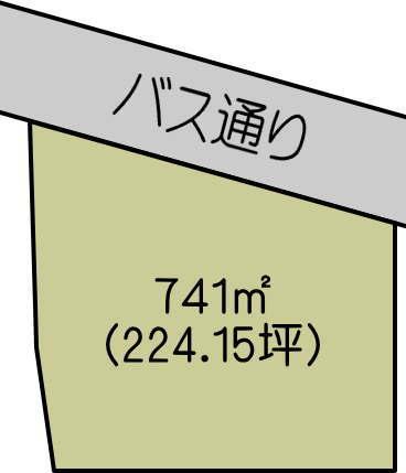 Compartment figure. Land price 6.7 million yen, Land area 741 sq m