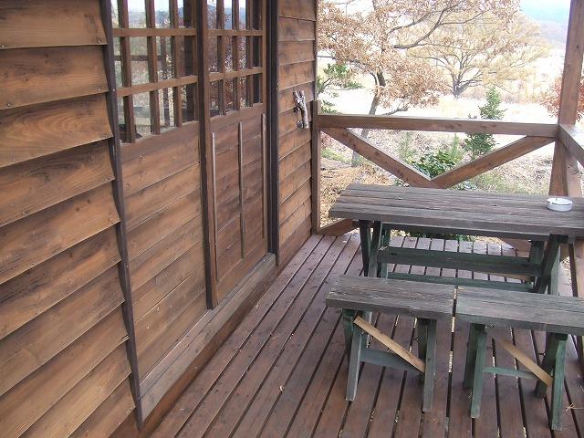 Balcony. B wood deck