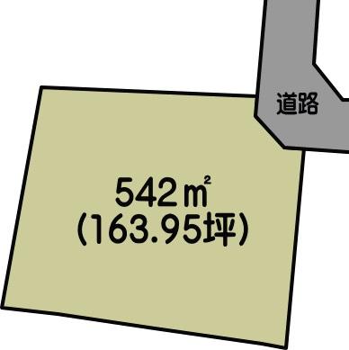 Compartment figure. Land price 4.62 million yen, Land area 542 sq m