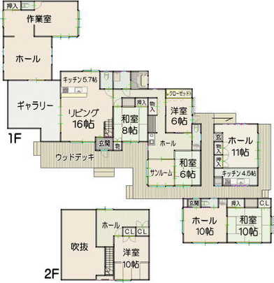 Floor plan. 38,500,000 yen, 6LDK, Land area 1,190.31 sq m , Building area 312.99 sq m