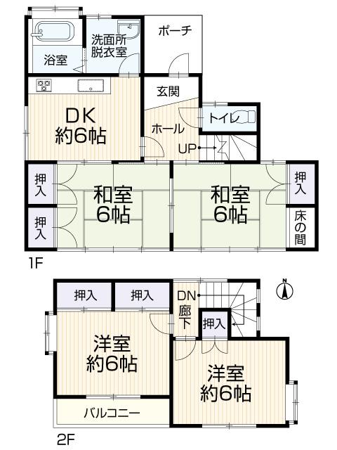 Floor plan. 7.8 million yen, 4DK, Land area 177.52 sq m , Building area 77.83 sq m
