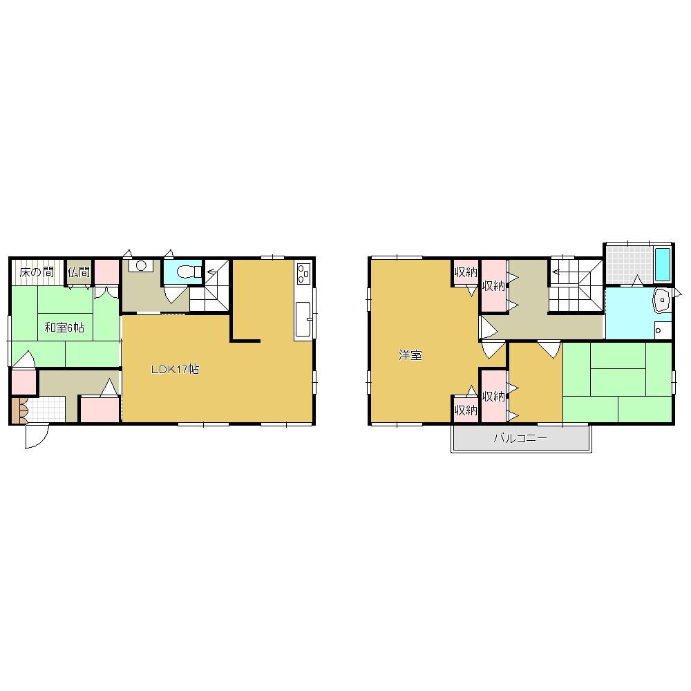 Floor plan. 14.8 million yen, 3LDK, Land area 205.42 sq m , Building area 110.07 sq m