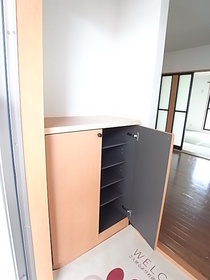 Entrance. The front door storage is a shoe box indispensable ^^