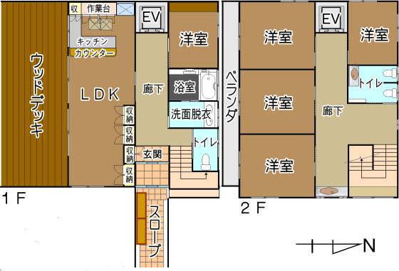 Floor plan. 39 million yen, 5LDK, Land area 260.01 sq m , Building area 174.72 sq m
