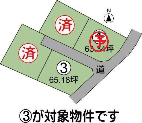 Compartment figure. Land price 8.8 million yen, Land area 215.48 sq m