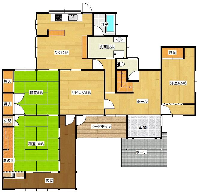 Floor plan. 21 million yen, 6LDK, Land area 831.96 sq m , Building area 234.25 sq m 1F floor plan