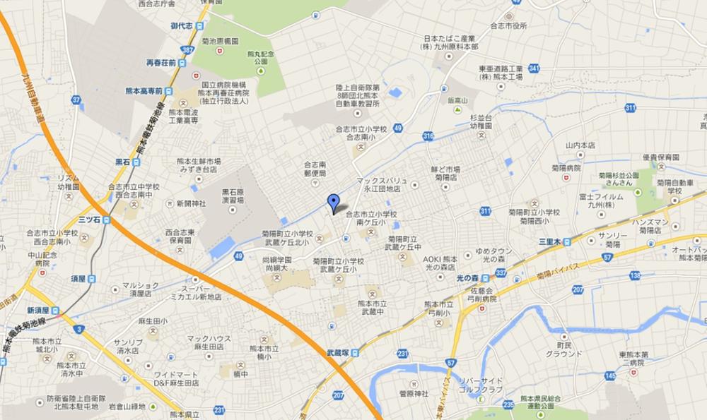 Local guide map. Nearby is a convenient place to the forest of light