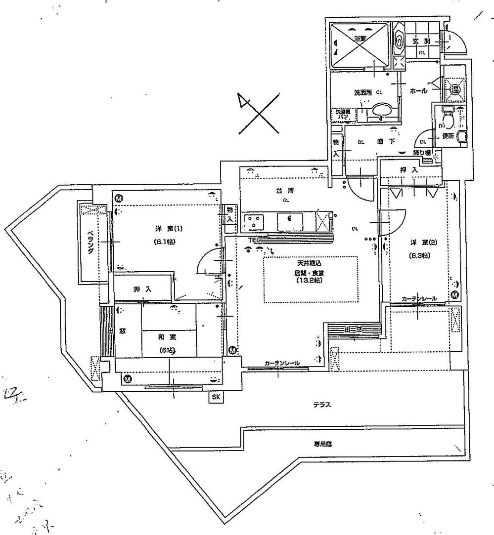 Floor plan. 3LDK, Price 22,700,000 yen, Occupied area 83.68 sq m