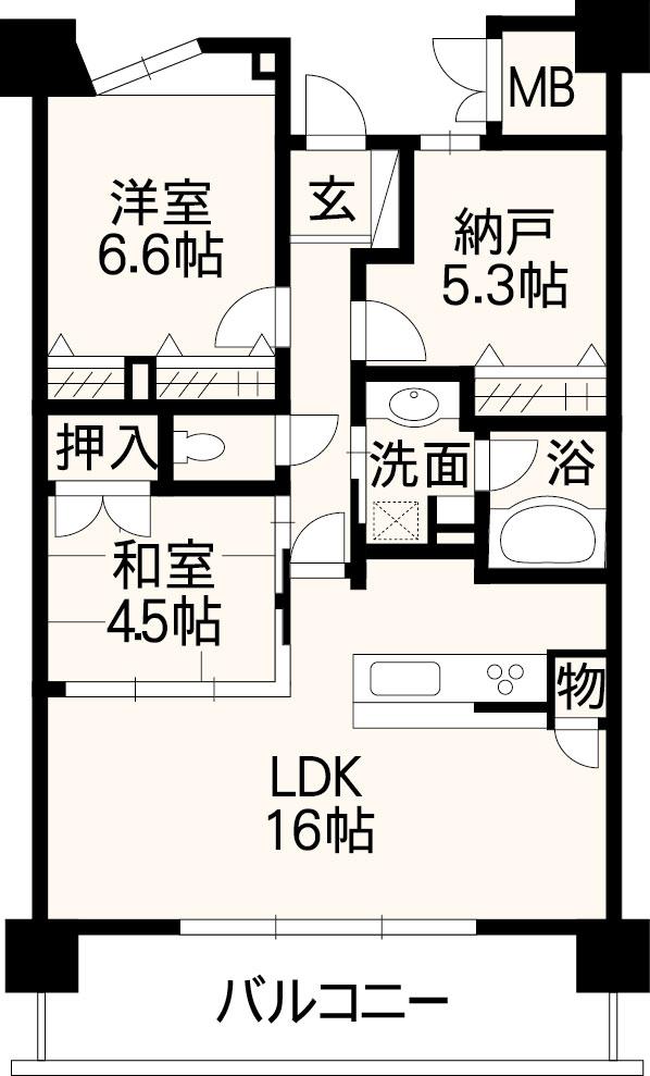 Floor plan. 2LDK + S (storeroom), Price 23.8 million yen, Occupied area 72.51 sq m , Balcony area 12.96 sq m all-electric ・ Pets are allowed.