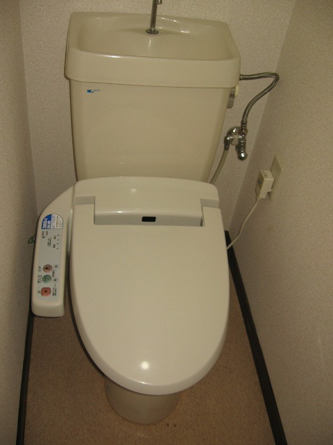 Toilet. With Washlet is glad equipment