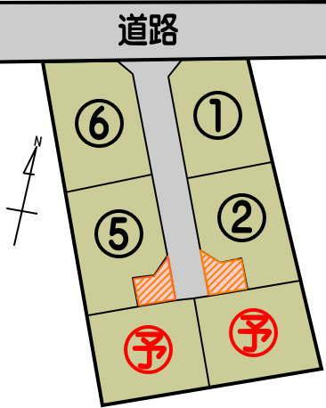 Compartment figure. Land price 7.25 million yen, Land area 163.06 sq m