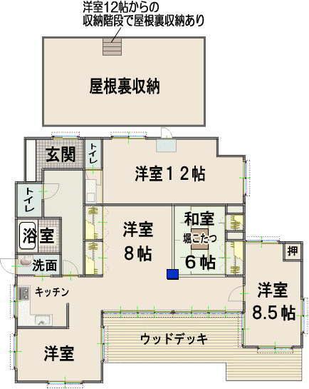 Floor plan. 21 million yen, 4LDK, Land area 282.8 sq m , Building area 135.85 sq m