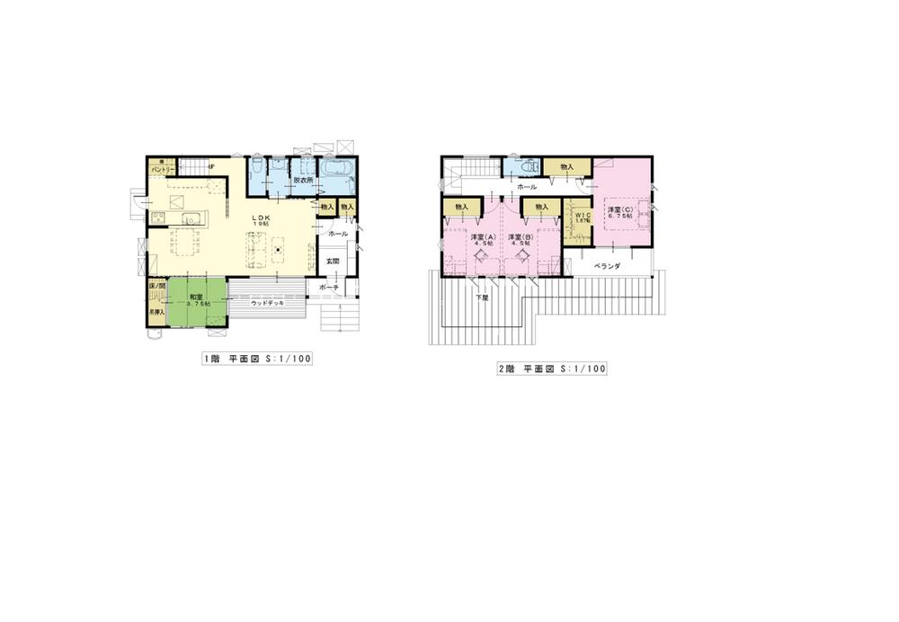 Floor plan. 32,880,000 yen, 4LDK, Land area 201.94 sq m , Building area 118 sq m 3 No. land model house floor plan