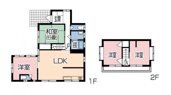 Floor plan. 13,900,000 yen, 4LDK, Land area 208 sq m , Building area 99.5 sq m