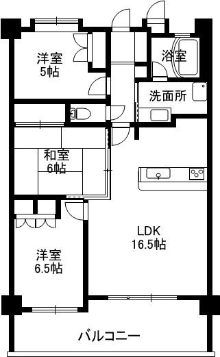 Floor plan. 3LDK, Price 17,900,000 yen, Occupied area 72.99 sq m , Balcony area 13.44 sq m