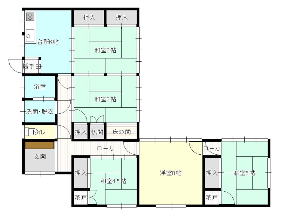 Floor plan. 15 million yen, 5DK, Land area 265 sq m , Building area 103.97 sq m