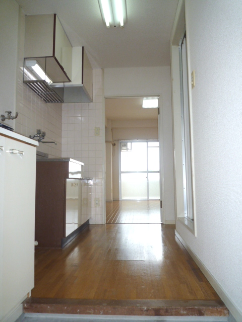 Kitchen. It is a photograph that was looking at the kitchen from the front door! !