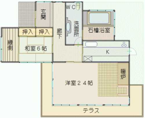 Floor plan. 24 million yen, 2K, Land area 998.64 sq m , Building area 110.24 sq m