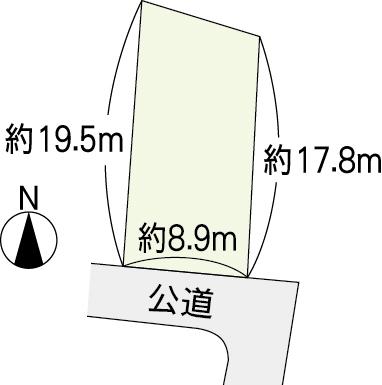 Compartment figure. Land price 12,250,000 yen, Land area 165.29 sq m