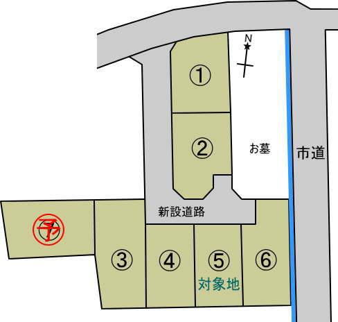 Compartment figure. Land price 12.3 million yen, Land area 173.14 sq m