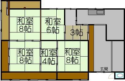 Floor plan. 16 million yen, 4DK, Land area 895.68 sq m , Building area 145.95 sq m
