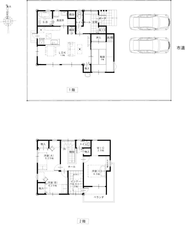 Floor plan. 30,580,000 yen, 4LDK, Land area 201.97 sq m , Building area 118.82 sq m 18 No. land model house floor plan water around the unity in one place, Is easy floor plan of housework.