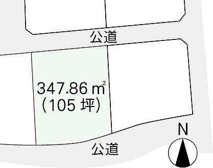 Compartment figure. Land price 23,900,000 yen, Land area 347.86 sq m