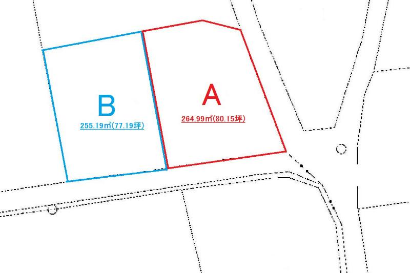 Compartment figure. Land price 2.7 million yen, Land area 255.19 sq m