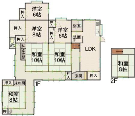 Floor plan. 25 million yen, 7LDK, Land area 1,269.48 sq m , Building area 135.2 sq m