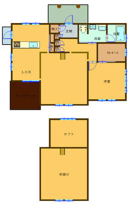 Floor plan. 25,880,000 yen, 2LDK, Land area 586.74 sq m , Building area 86.52 sq m