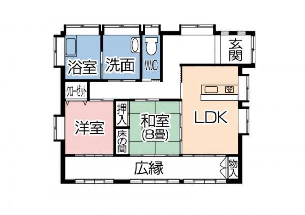 Floor plan. 15.9 million yen, 2LDK, Land area 433.4 sq m , Building area 109.65 sq m 2LDK Heike building