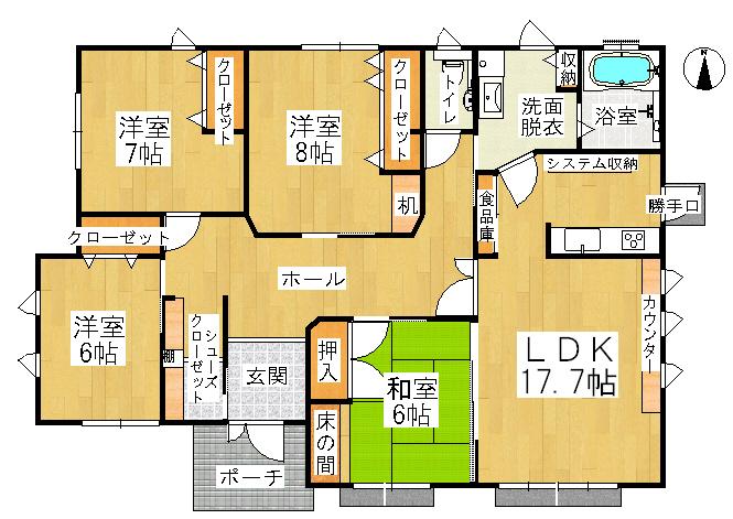 Floor plan. 19,800,000 yen, 4LDK, Land area 371.82 sq m , Building area 118.21 sq m