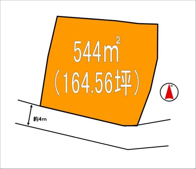 Compartment figure. Land price 3.21 million yen, Land area 544 sq m