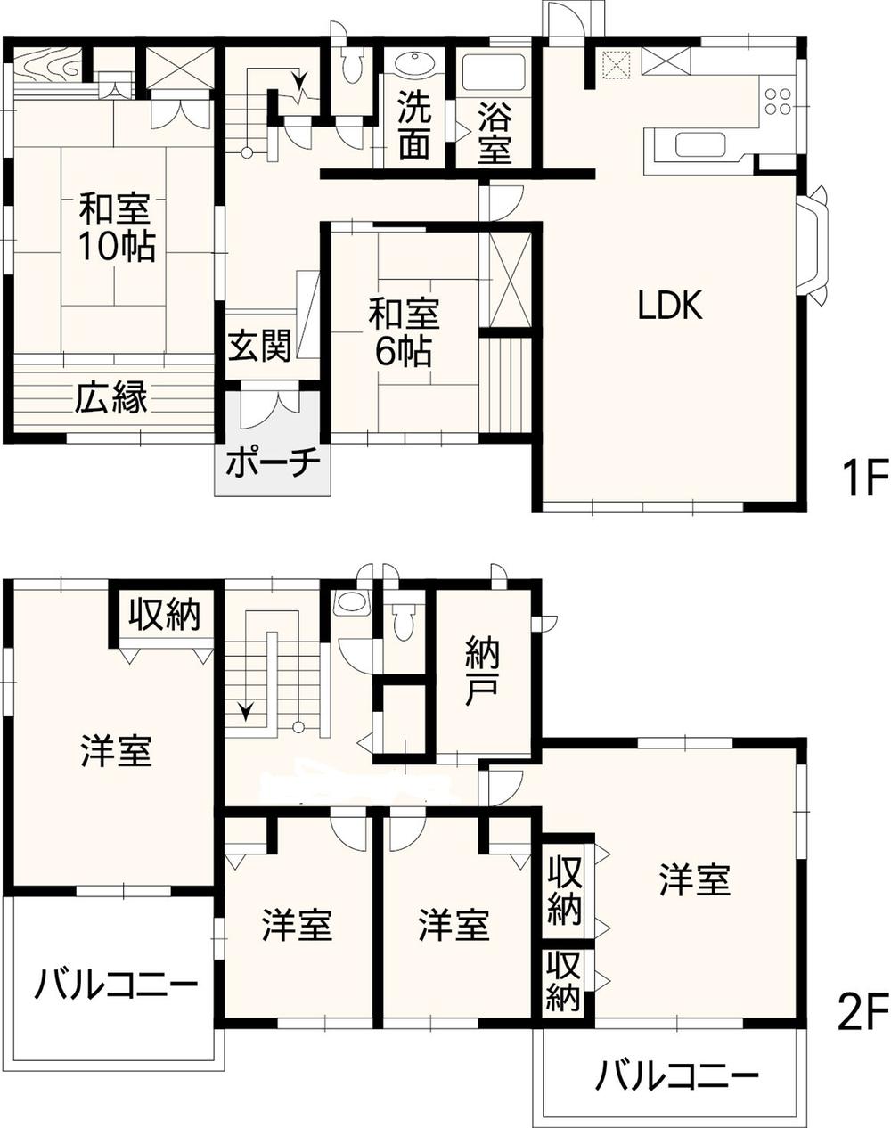 Floor plan. 38,300,000 yen, 6LDK, Land area 909.5 sq m , Building area 190.25 sq m