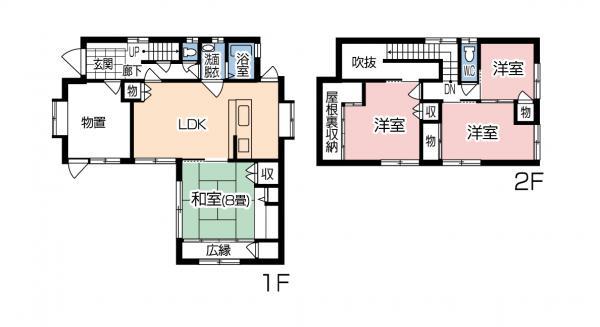 Floor plan. 16,900,000 yen, 4LDK, Land area 220.47 sq m , Building area 125.68 sq m 4LDK