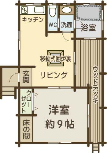 Floor plan. 7.8 million yen, 1LDK, Land area 169 sq m , Building area 49 sq m