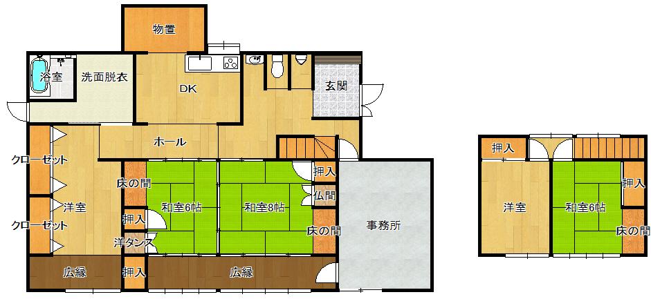 Floor plan. 11.8 million yen, 5DK, Land area 720 sq m , Building area 118.71 sq m